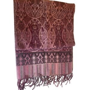 Lord and Taylor Purple and Pink Long Scarf
